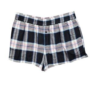 BP. Flannel Pajama Shorts XL Black Griffin Plaid